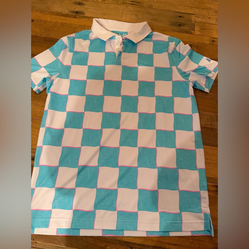Chubbies - checkered polo! youth XL.